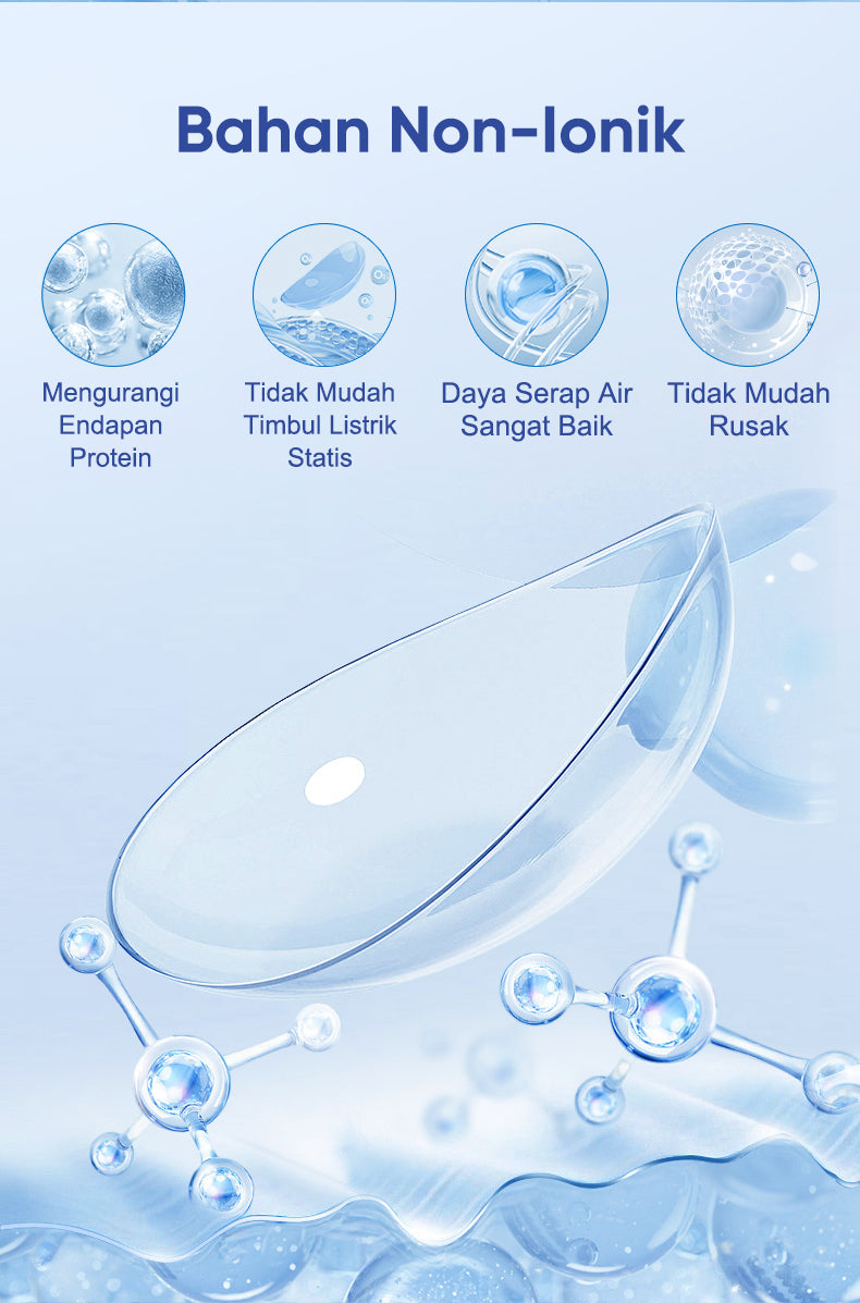 Magister Softlens with solutin Minus Clear lens  -1.00 s/d -10.00 lensa kontak 14.00mm 6 Monthly softlen  nyaman dan alami Solusi perawatan hadiah waktu terbatas
