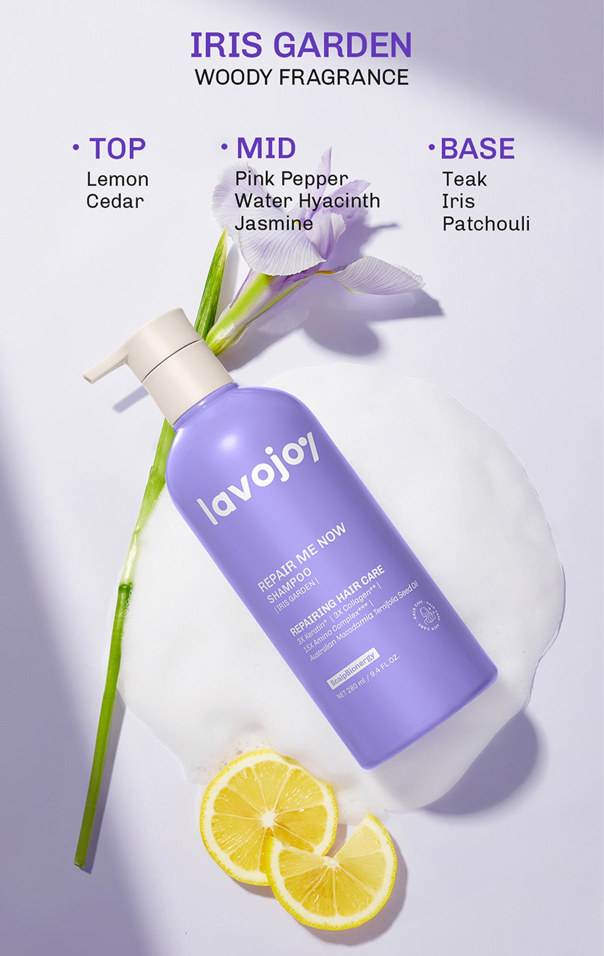 [FOR DAMAGED & COLORED HAIR] Lavojoy Repair Me Now 2in1 Bundle Shampoo 280ml + Hair Mask 250ml | Paket Perawatan Rambut Halus & Berkilau Tanpa Lepek