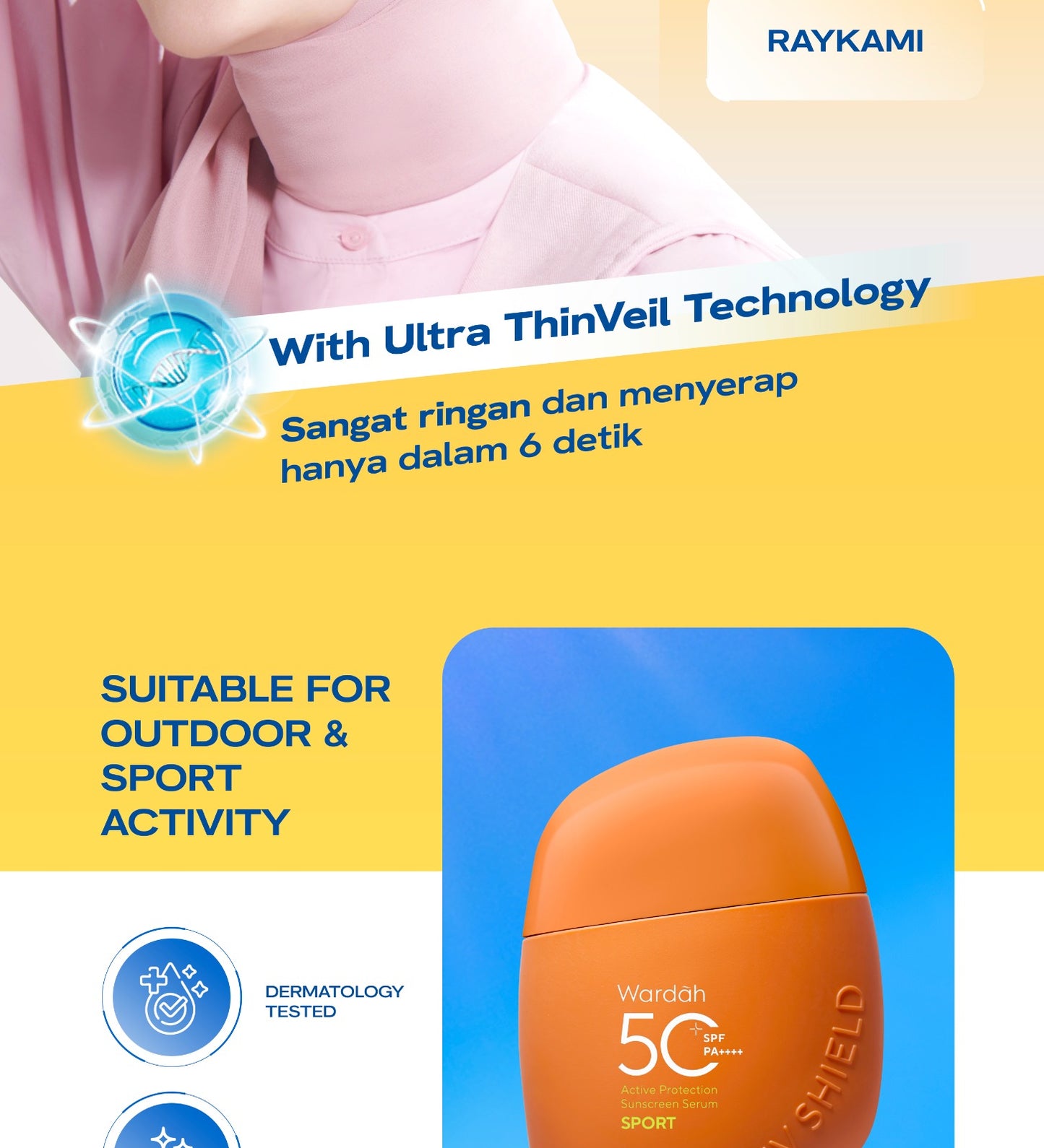 Wardah UV Shield Active Protection Sunscreen Serum SPF 50+ PA++++