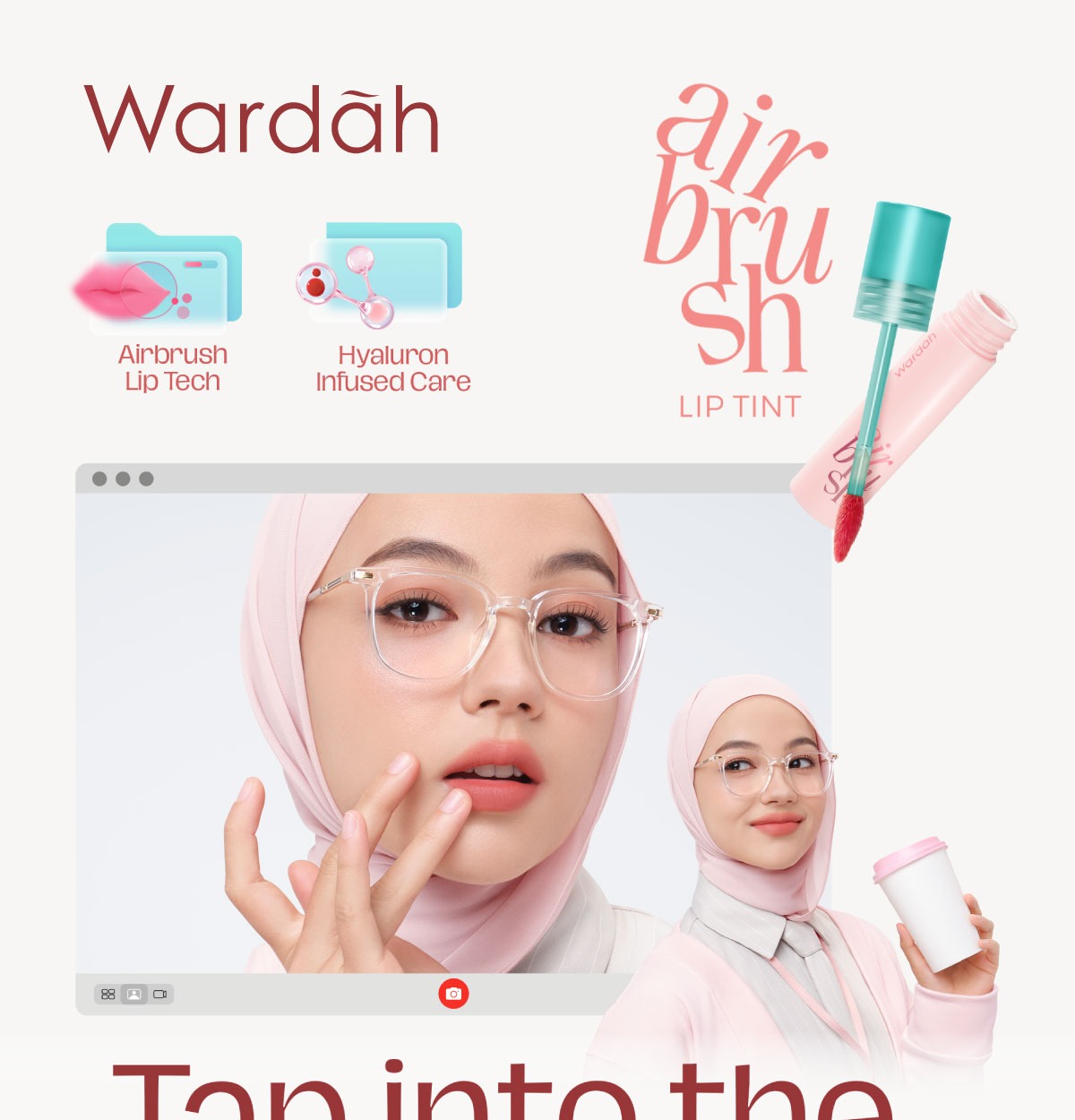 NEW! Wardah Airbrush Lip Tint - Soft-Blur Finish-Longlasting-Lightweight-Hydrates -Tahan Lama 24 Jam - Lip Stain - Lipgloss - Liptint - Lipstik - Lipcream - Lip Matte - Makeup