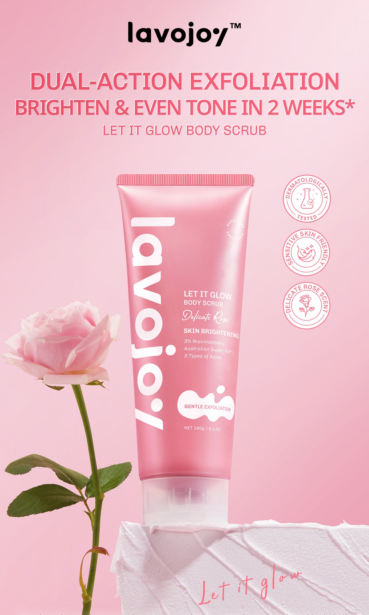 [TOP PICKS] Lavojoy 4in1 Ultimate Brigthening & Glow Booster Body Care Series | Body Scrub 180ml + Body Wash 300ml + Body Serum 180ml + Daily Shine Tone up 180ml