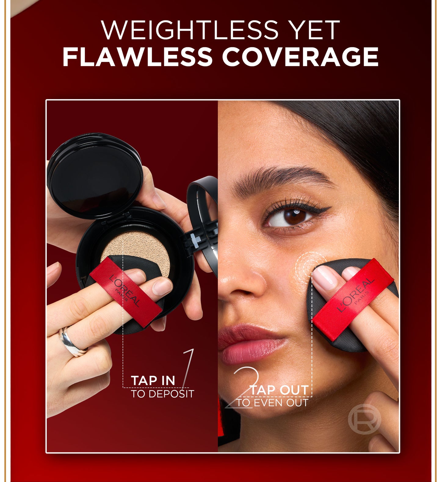 [BARU!] L'Oreal Paris Infaillible Cushion Foundation 24H - flawless coverage,  Cushion dengan hasil yang nyaman tersedia dalam 10 shades cocok untuk kulit indonesia.