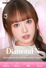 [Candy Brown Minus 8.00]Magister Softlens Berwarna Sepasang Big Eyes 14.5mm Candy Brown Allure Gray Softlens 6bulan