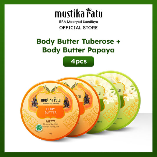 Mustika Ratu Bundle Body Butter Tuberose + Papaya - 4pcs