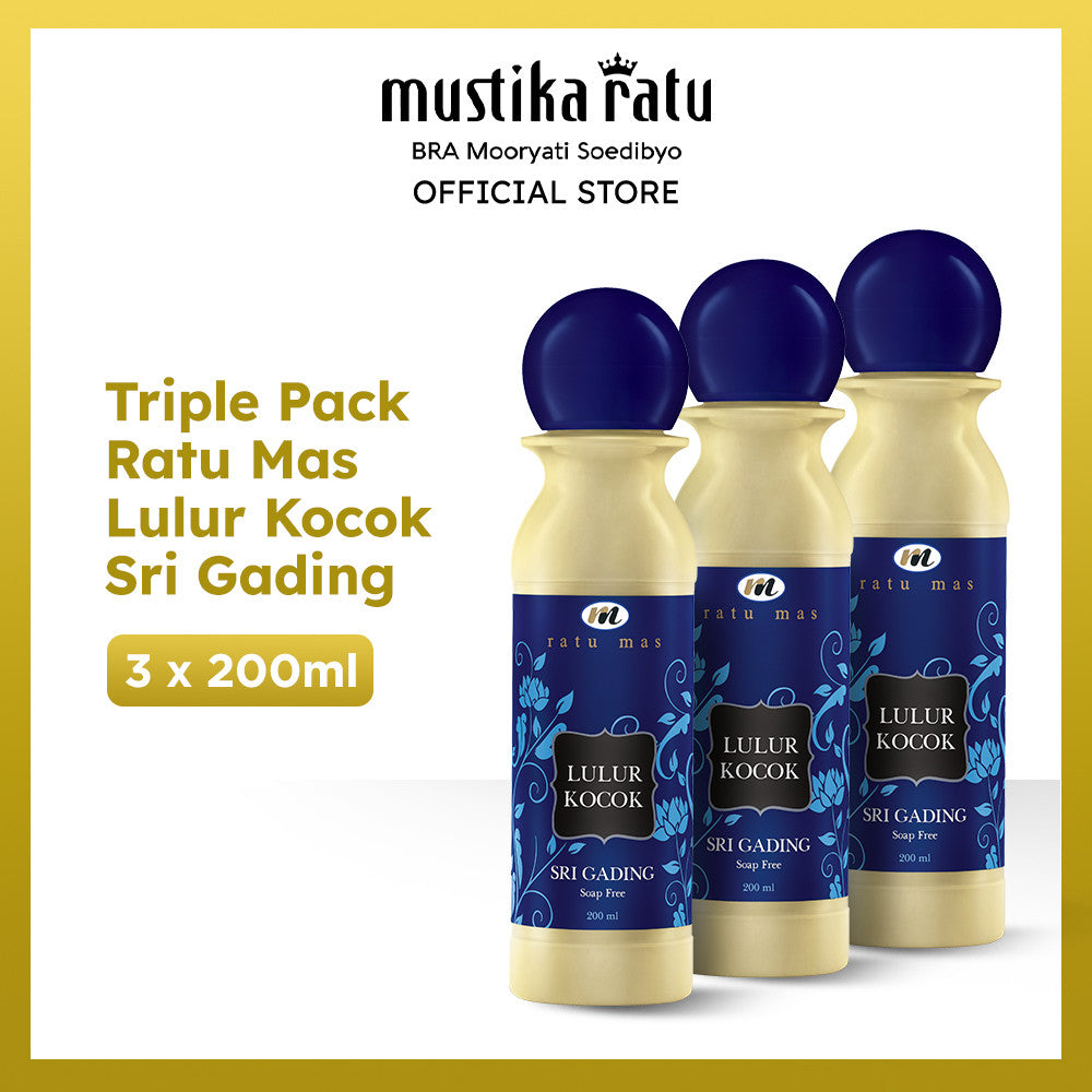 Mustika Ratu Triplepack Ratu Mas Lulur Kocok Sri Gading 200ml