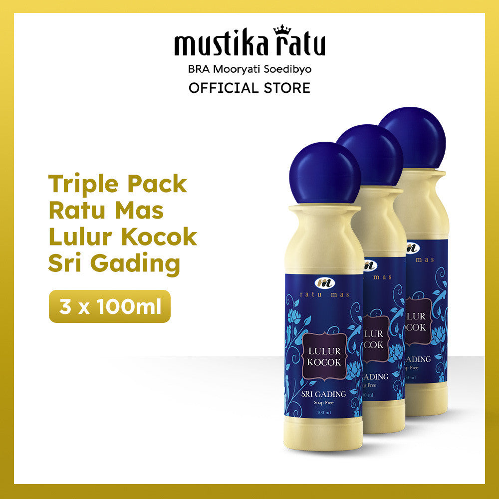 Mustika Ratu Triplepack Ratu Mas Lulur Kocok Sri Gading 100ml