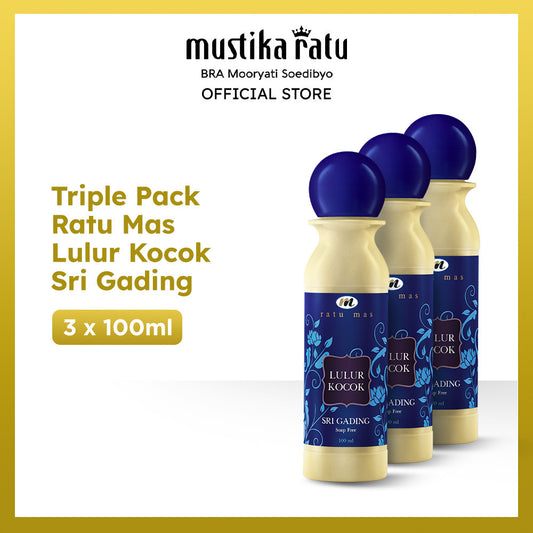 Mustika Ratu Triplepack Ratu Mas Lulur Kocok Sri Gading 100ml
