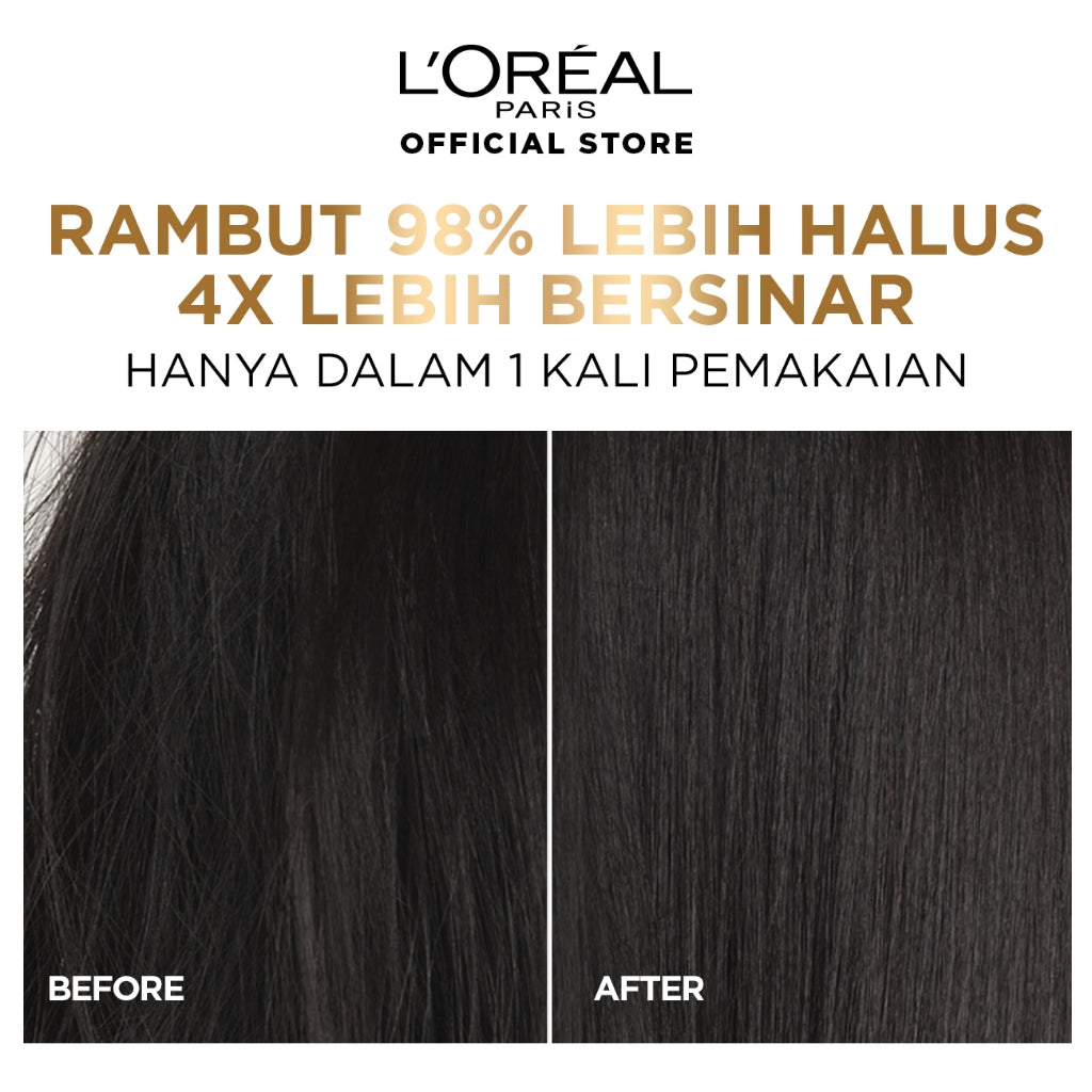[PAKET HEMAT ISI 2] L'Oreal Paris Elseve Extraordinary Oil Gold Hair Treatment Serum 100mlx2Pcs - Rambut Halus Berkilau dalam Satu Pemakaian - dari Bunga Istimewa Omega 3 - Perawatan Rambut Vitamin Rambut Twinpack 100ml Rambut Kering Kusam Treatment
