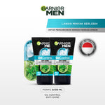 GARNIER Men Facial Wash 100ml ALL VARIANT ISI 2 sabun cuci muka pria - face wash Skincare pembersih wajah acno fight turbo bright wasabi charcoal oil control lawan jerawat kulit kusam