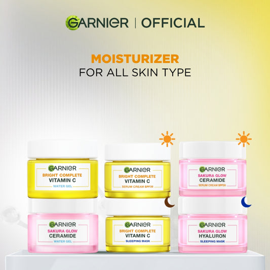 GARNIER Moisturizer ALL VARIANT 50ml Vitamin C Ceramide Barrier Moisturizer Gel Hydrating Day Cream Tone Up Glowing Skincare Water Gel Krim Siang Pelembab wajah cerah brightening cream pemutih wajah mois mosturizer mousturizer