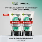 BARU Garnier Men Facial Wash Acno Fight Acne Calming Gentle Low PH Gel Cleanser 100ml Sabun Cuci Muka Pria Moisturizer Sunscreen Face Wash Facial Wash