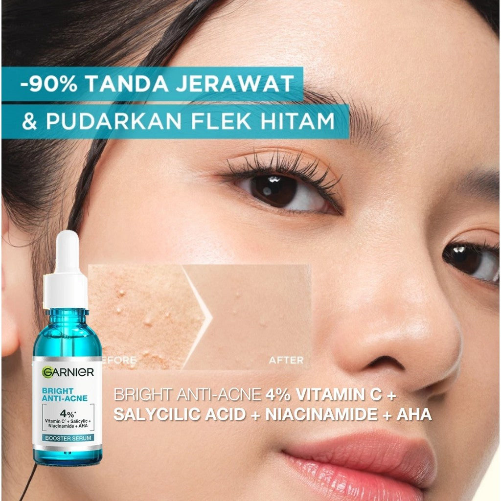 GARNIER Serum Skincare ALL VARIANT Serum Mencerahkan Wajah Vitamin C Ceramide Salycilic Acid Night Peeling Serum 15ml 30ml 50ml Cocok untuk semua jenis kulit Serum Pagi & Malam