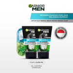 [PAKET HEMAT ISI 2] GARNIER Men Oil Control 3 In 1 Charcoal Foam Skincare 100ml Face Wash Sabun Cuci Muka Pria Face Wash Pembersih Wajah Sabun Muka Glowing dan Memutihkan