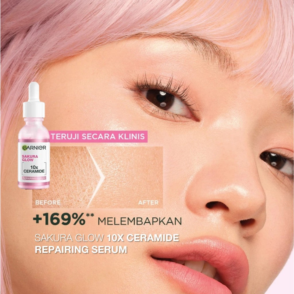 GARNIER Serum Skincare ALL VARIANT Serum Mencerahkan Wajah Vitamin C Ceramide Salycilic Acid Night Peeling Serum 15ml 30ml 50ml Cocok untuk semua jenis kulit Serum Pagi & Malam