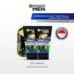 GARNIER Men Facial Wash 100ml ALL VARIANT ISI 2 sabun cuci muka pria - face wash Skincare pembersih wajah acno fight turbo bright wasabi charcoal oil control lawan jerawat kulit kusam