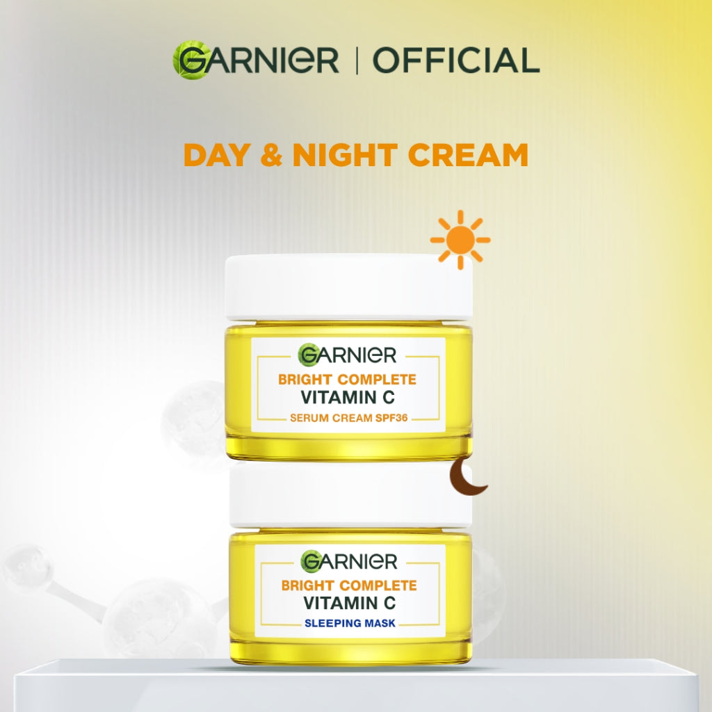 [PAKET HEMAT ISI 2] Garnier Perfect Simple Set Day Cream & Night Cream 50 ml Krim Siang & Krim Malam Mencerahkan Bundle Paket Skincare 1 set lengkap moisturizer tone up Untuk Kulit Cerah & Glowing pelembab wajah cream pemutih wajah glowing cepat