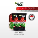 GARNIER Men Facial Wash 100ml ALL VARIANT ISI 2 sabun cuci muka pria - face wash Skincare pembersih wajah acno fight turbo bright wasabi charcoal oil control lawan jerawat kulit kusam