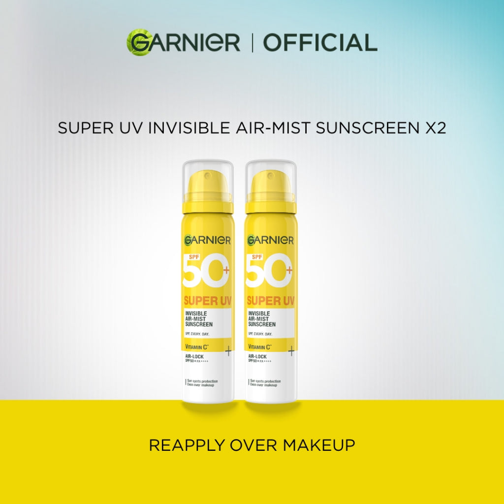 [PAKET HEMAT ISI 2] GARNIER Super UV Serum Sunscreen ALL VARIANT SPF 50+ PA++++ Vitamin C Skincare - 30ml Sunblock Mencerahkan Wajah Sunscreen SPF 50 PA ++++