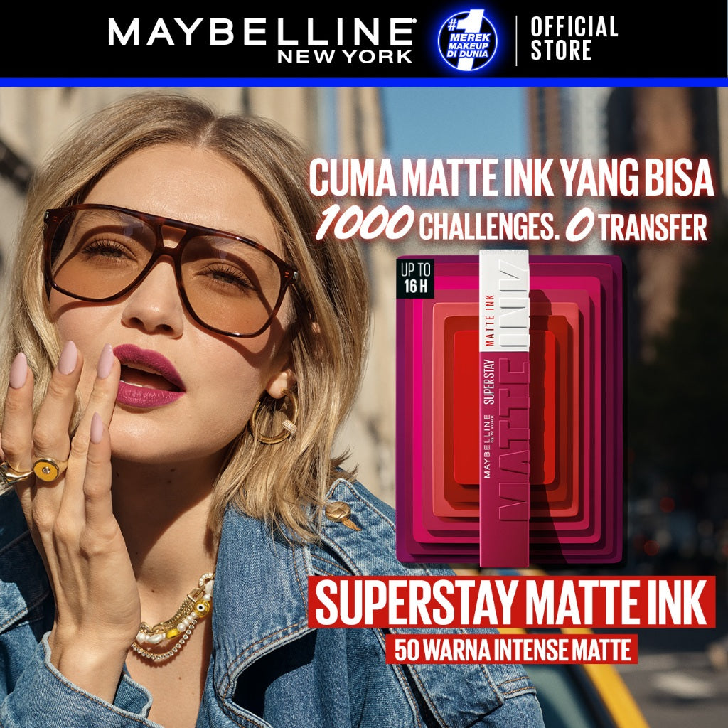 MAYBELLINE OFFICIAL Paket Hemat Superstay Matte Ink 2 pcs Ombre Set Lipstick - Long Lasting