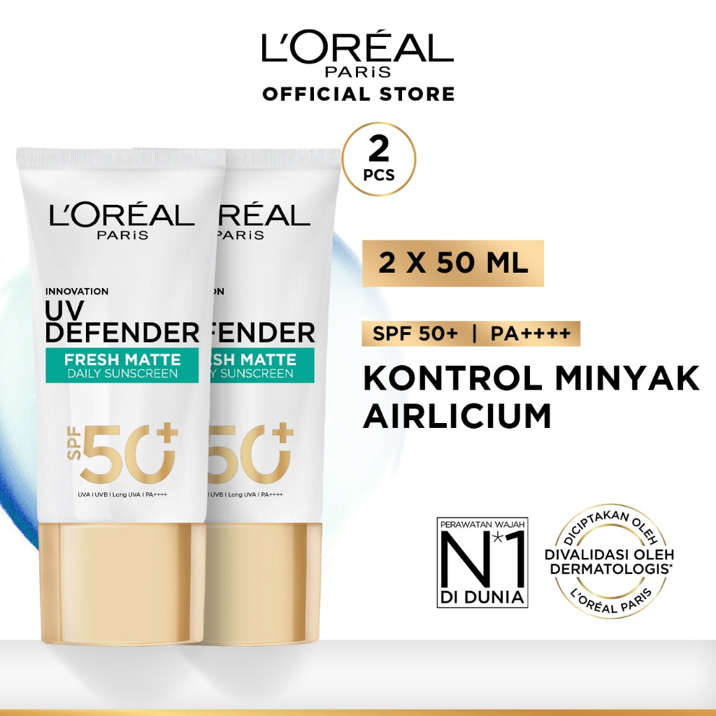 [NEW LAUNCH] L’Oreal Paris UV Defender Aquafusion Daily Water Gel Sunscreen SPF50+ PA++++, Sunscreen Seringan Air, 24 Jam Terhidrasi