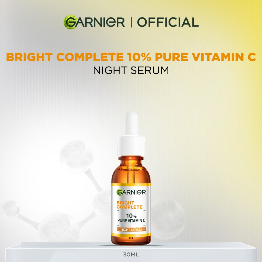 GARNIER Serum Skincare ALL VARIANT Serum Mencerahkan Wajah Vitamin C Ceramide Salycilic Acid Night Peeling Serum 15ml 30ml 50ml Cocok untuk semua jenis kulit Serum Pagi & Malam