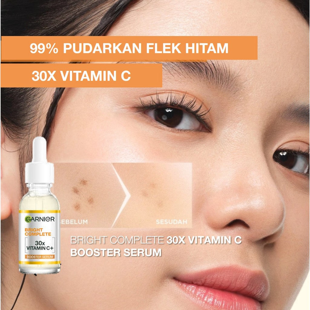 GARNIER Serum Skincare ALL VARIANT Serum Mencerahkan Wajah Vitamin C Ceramide Salycilic Acid Night Peeling Serum 15ml 30ml 50ml Cocok untuk semua jenis kulit Serum Pagi & Malam
