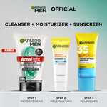 BARU Garnier Men Facial Wash Acno Fight Acne Calming Gentle Low PH Gel Cleanser 100ml Sabun Cuci Muka Pria Moisturizer Sunscreen Face Wash Facial Wash