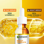 GARNIER Paket Skincare Isi 2 Vitamin C Day Serum & Night Serum 30 ml Tone Up Serum Mencerahkan Wajah | Paket Serum Pagi & Malam