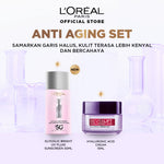 [BIG SIZE] L'oreal Paris 2 Pcs Glycolic Bright Anti-Dark Spot Daily UV Fluid SPF 50+ 50ml  Sunscreen Paket Skincare Set | Sunscreen Serum Brightening Dark Spot Acne Glowing Anti Aging Barrier