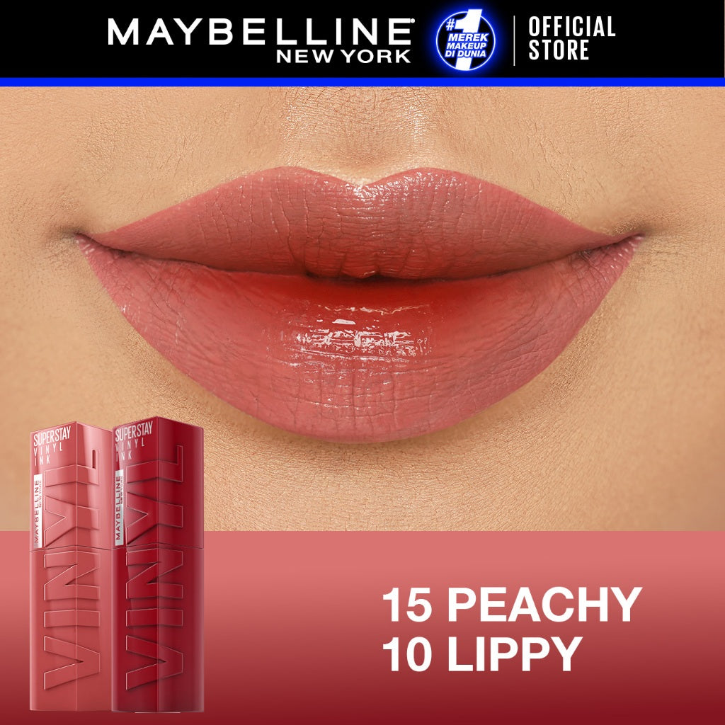 MAYBELLINE OFFICIAL Paket Hemat Superstay Vinyl Ink 2 pcs Ombre Set Lipstick Long Lasting