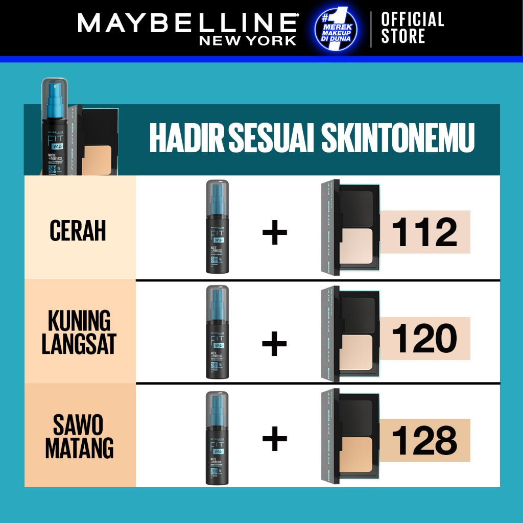 MAYBELLINE OFFICIAL Paket Tahan Longsor Two Way Cake + Setting Spray