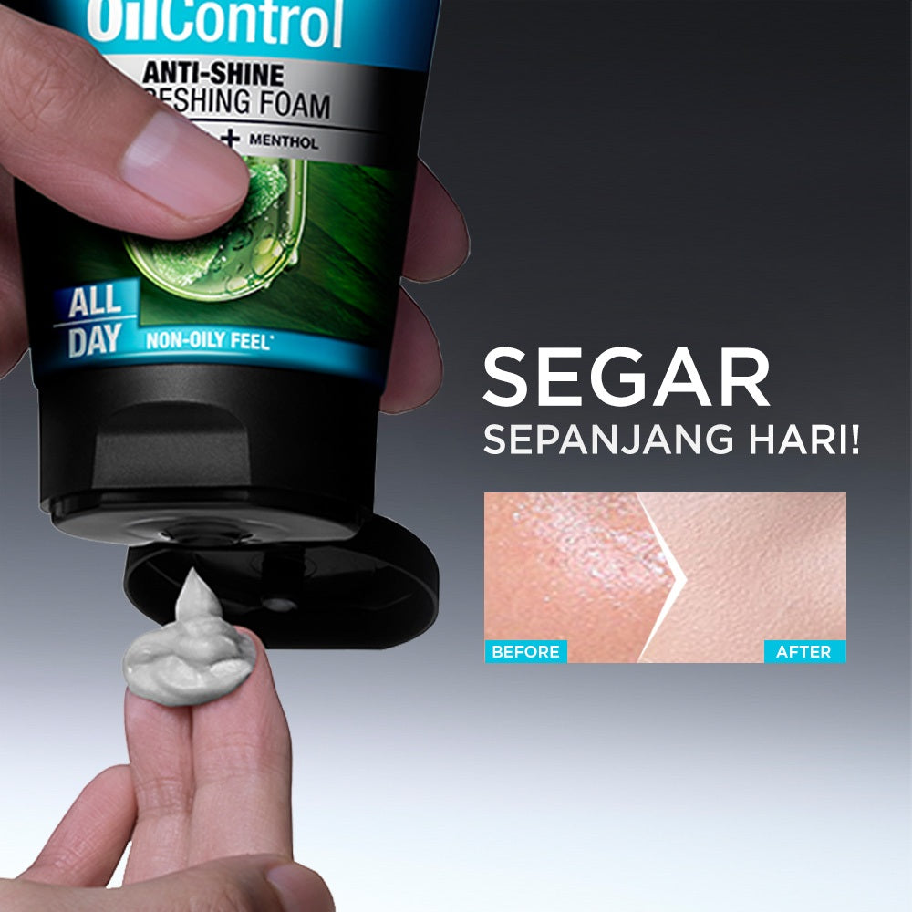 [PAKET HEMAT ISI 2] GARNIER Men Facial Wash Turbolight Oil Control Cooling Foam Skincare 100ml Sabun Cuci Muka Pria Face Wash Pembersih Wajah Sabun Muka Glowing dan Memutihkan