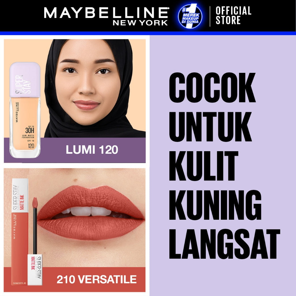 MAYBELLINE OFFICIAL Paket Transferproof Bundle Superstay Lumi Matte + Matte Ink