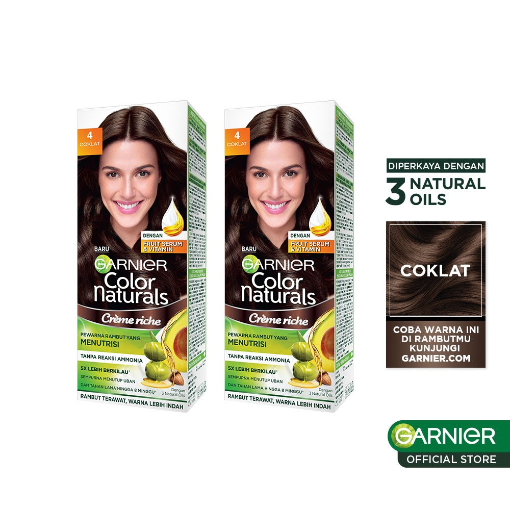 [PAKET HEMAT ISI 2] GARNIER Color Naturals Ultra Color Big Kit 105ml x2 - Cat Rambut Pewarna Rambut Permanent
