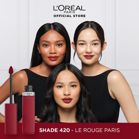 [PAKET HEMAT 2PCS] L’Oréal Paris Twinpack Infallible Matte Resistance Liquid Lipstick for 16H Long Lasting Matte Lips, Transfer Proof, Smudge Proof, Longwear Hydrating Comfort