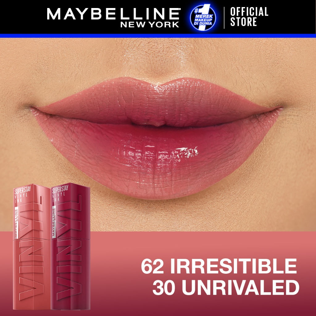 MAYBELLINE OFFICIAL Paket Hemat Superstay Vinyl Ink 2 pcs Ombre Set Lipstick Long Lasting