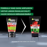 [PAKET HEMAT ISI 2] GARNIER Men Facial Wash Acno Fight Anti-Acne Scrub In Foam Skin Care 100ml Salicylic Actives + Herba Repair Skincare sabun cuci muka pria face wash pembersih wajah