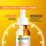 GARNIER Paket Skincare Isi 2 Vitamin C Day Serum & Night Serum 30 ml Tone Up Serum Mencerahkan Wajah | Paket Serum Pagi & Malam
