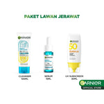 GARNIER Paket Skincare 1 Set Lengkap Salycilic Acid Anti Acne Lawan Jerawat 2pcs 3pcs 5pcs | Day Cream Tone Up Mencerahkan Moisturizer Pelembab Facial Wash Sunscreen