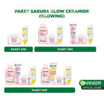 GARNIER Paket Skincare 1 Set Lengkap Sakura Glow Ceramide Skin Barrier 2pcs 3pcs 5pcs| Day Cream Tone Up Mencerahkan moisturizer pelembab Facial Wash Sunscreen