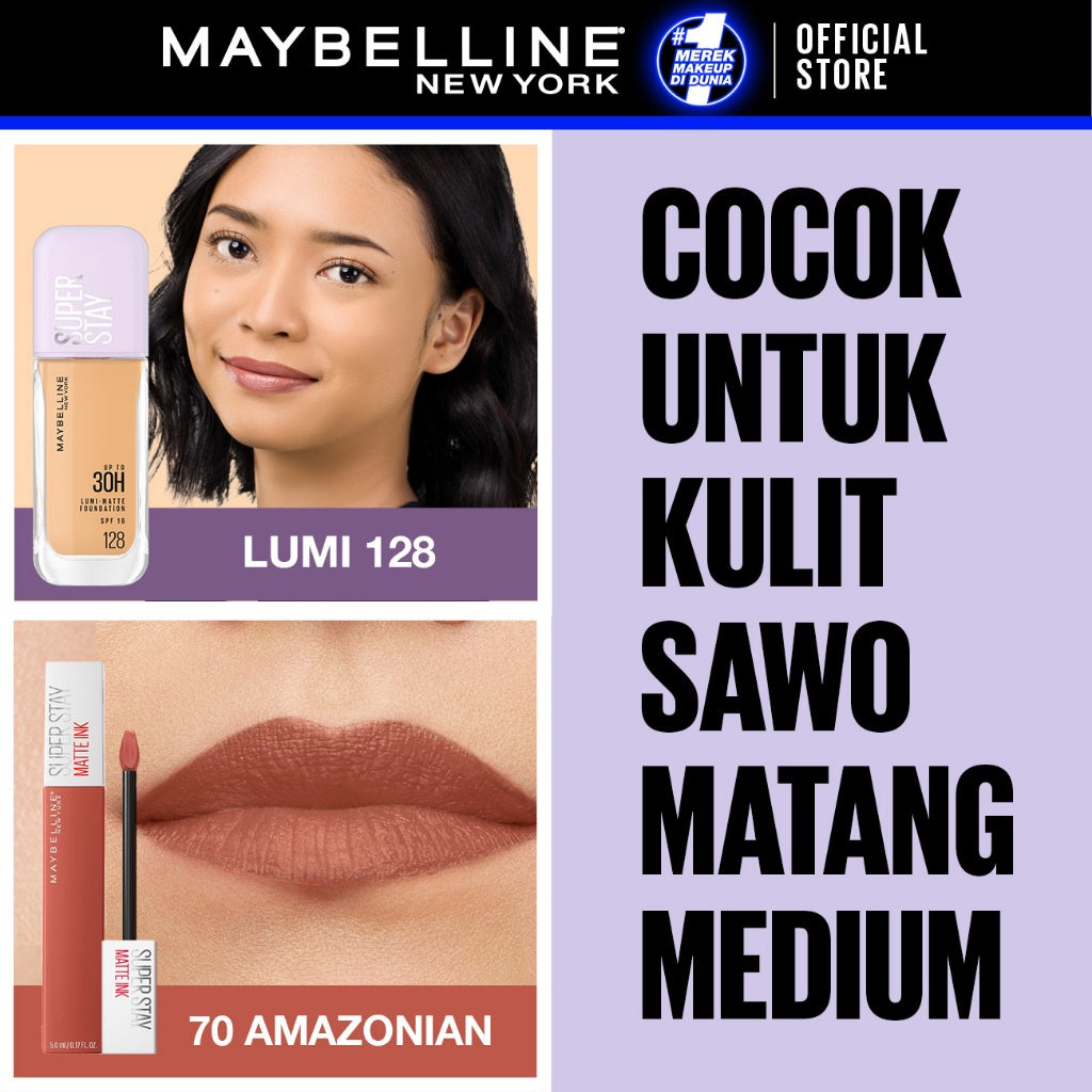 MAYBELLINE OFFICIAL Paket Transferproof Bundle Superstay Lumi Matte + Matte Ink