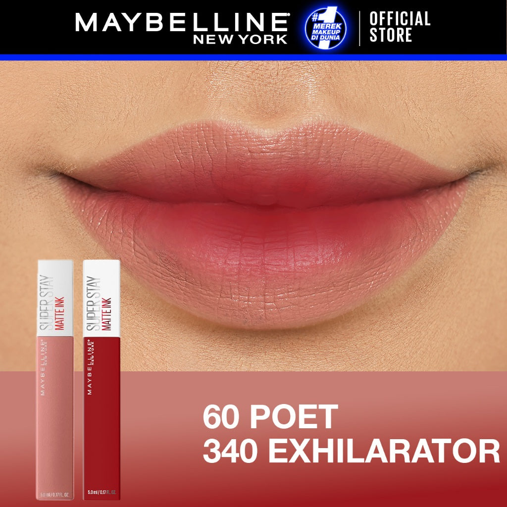 MAYBELLINE OFFICIAL Paket Hemat Superstay Matte Ink 2 pcs Ombre Set Lipstick - Long Lasting