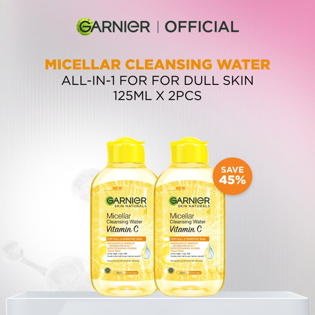 [PAKET HEMAT ISI 2] GARNIER Micellar Water 125ml ALL VARIANT Skincare Cleansing - Pembersih Wajah & Make up untuk Kulit Sensitif Micellar Cleansing Water Paket Skincare 1 set lengkap