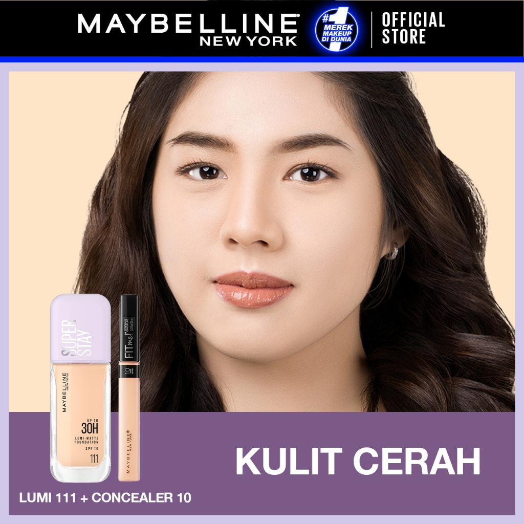 MAYBELLINE OFFICIAL Radiant Matte Duo : Superstay Lumi Matte Foundation + Fit Me Concealer