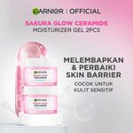 [PAKET HEMAT ISI 2] GARNIER Sakura Glow Ceramide Barrier Moisturizer Gel 50ml Skincare Water Gel Pelembab Ringan mencerahkan tone up pelembab wajah cream pemutih wajah glowing cepat