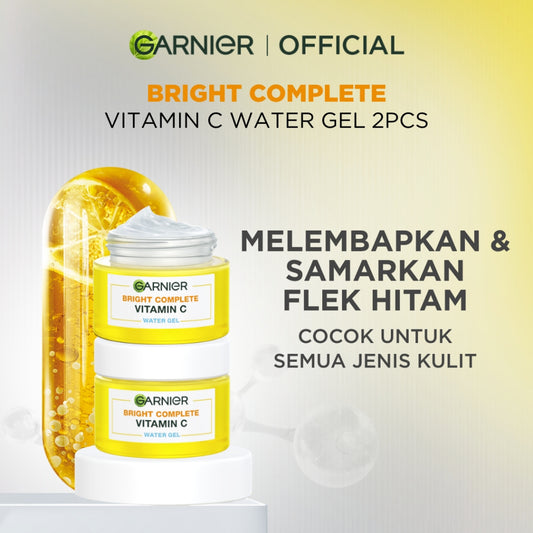 [PAKET HEMAT ISI 2] GARNIER Bright Complete Vitamin C Ceramide Barrier Moisturizer Gel 50ml - Water Gel Skincare Pelembab Ringan untuk mencerahkan tone up pelembab wajah cream pemutih wajah glowing cepat