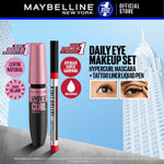 MAYBELLINE OFFICIAL Daily Eye Makeup Bundle Hypercurl Waterproof Mascara + Tattoo Liner 48H Liquid Pen Eyeliner Waterproof Tahan 48 Jam