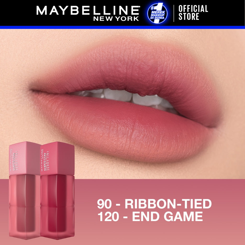 MAYBELLINE OFFICIAL Paket Ombre Superstay Teddy Tint Nudes 2 pcs - Soft Matte Tahan 12 Jam Ombre Set Lipstick Long Lasting Transferproof Waterproof Tahan Lama Lip Tint Lip Velvet Lipstik