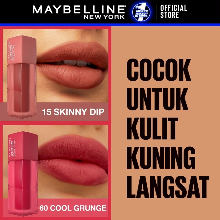 MAYBELLINE OFFICIAL Superstay Teddy Tint 2 pcs 5 mL - Teddy Soft Matte Tahan 12 Jam Lipstick Lipcream Liptint
