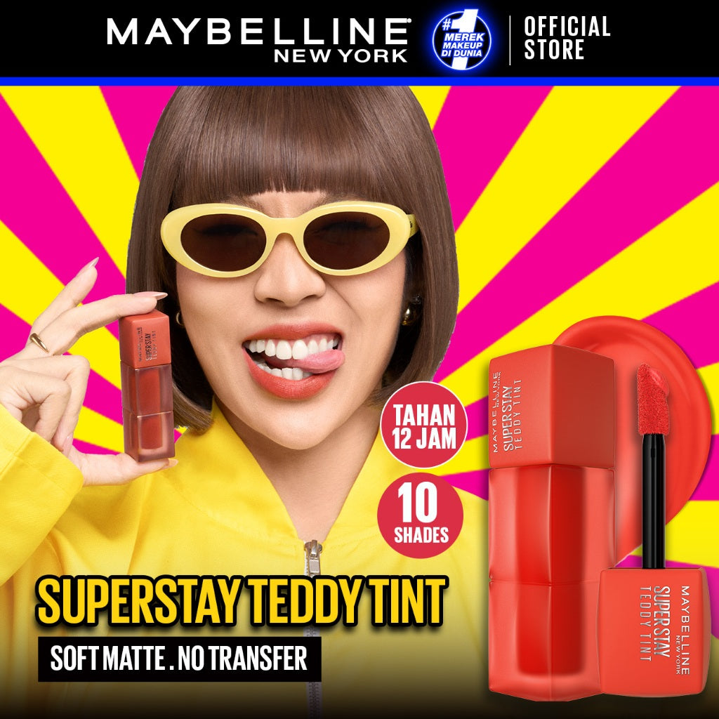 MAYBELLINE OFFICIAL Superstay Lip Bundle Superstay Matte Ink + Superstay Vinyl Ink + Superstay Teddy Tint | Liquid Long Lasting Waterproof Matte Lipstick Lipcream Make Up Transferproof